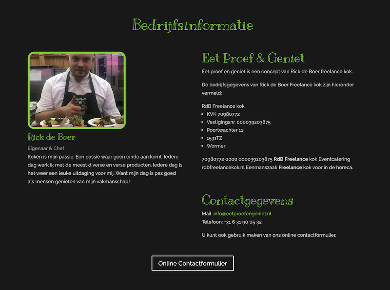 Contactinformatie Eet Proef & Geniet